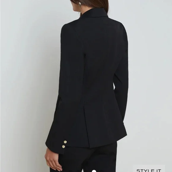 Brand new Chamberlain blazer black with gold buttons. L’AGENCE. Size 6 - Picture 6 of 9